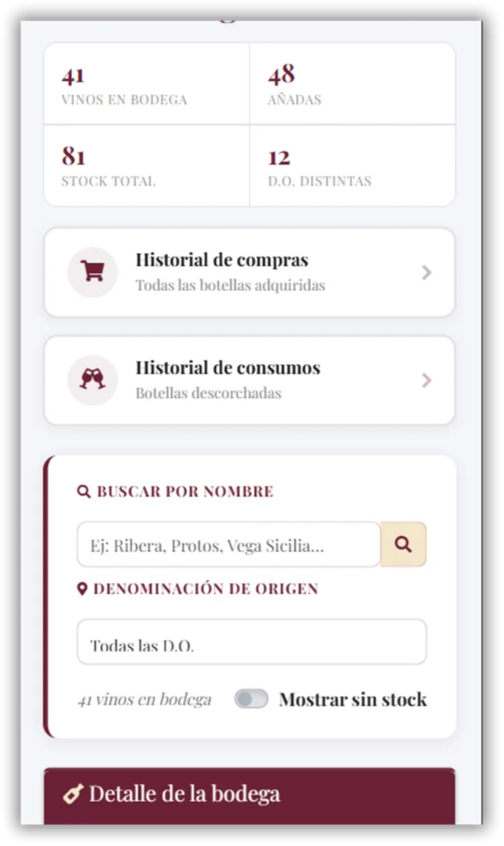 Bodega digital de Cavirnículas en móvil